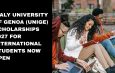 Italy University of Genoa (UniGe) Scholarships 2027 for International Students Now Open